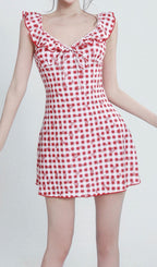 Frost Checkered One-Piece Swimsuit Flowering Girl