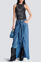 Austyn Jeans With Draped Skirt Flowering Girl