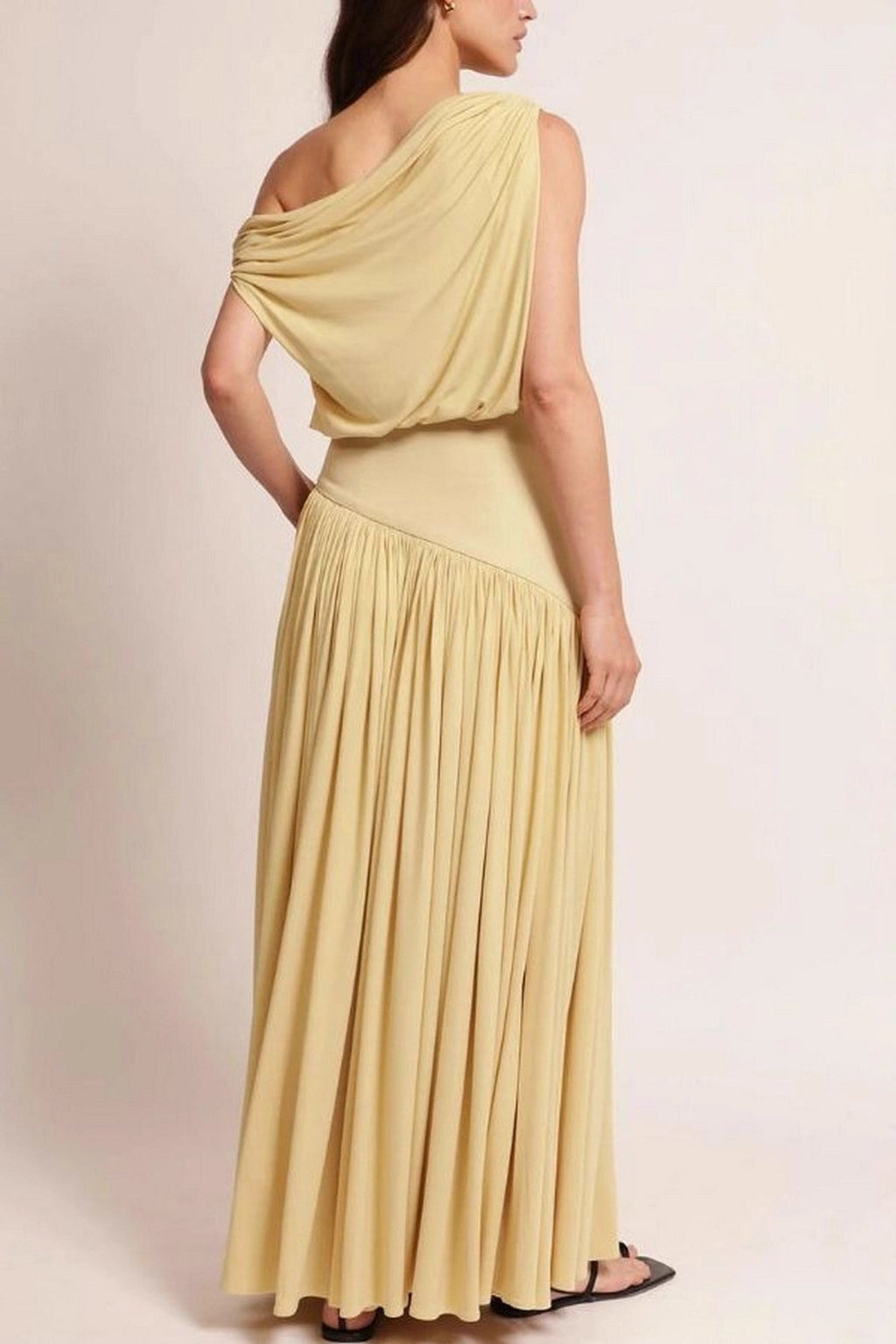 Yellow Off-The-Shoulder Maxi Dress Flowering Girl