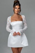 Sadie Mini Dress - Ivory Flowering Girl