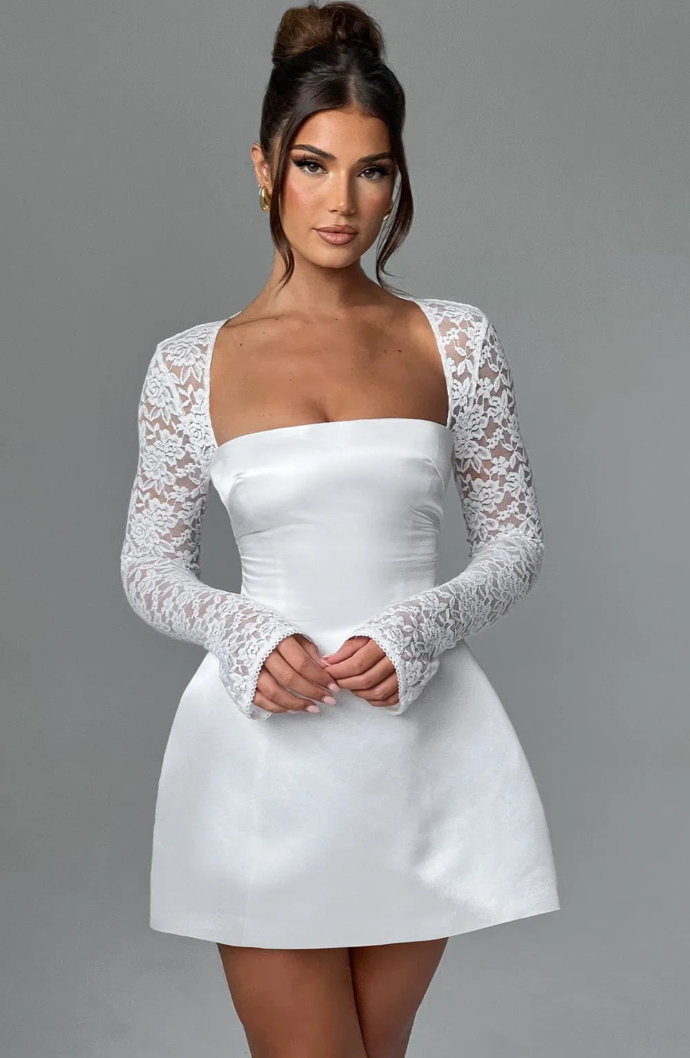 Sadie Mini Dress - Ivory Flowering Girl
