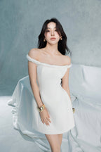 Calwa Off Shoulder Flare Mini Dress Flowering Girl