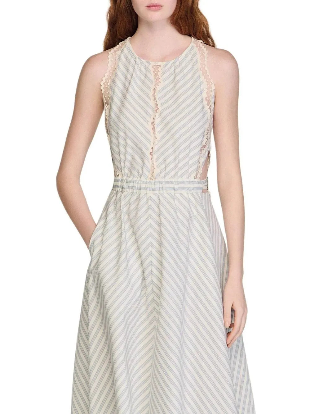 Striped Cotton Maxi Dress Flowering Girl