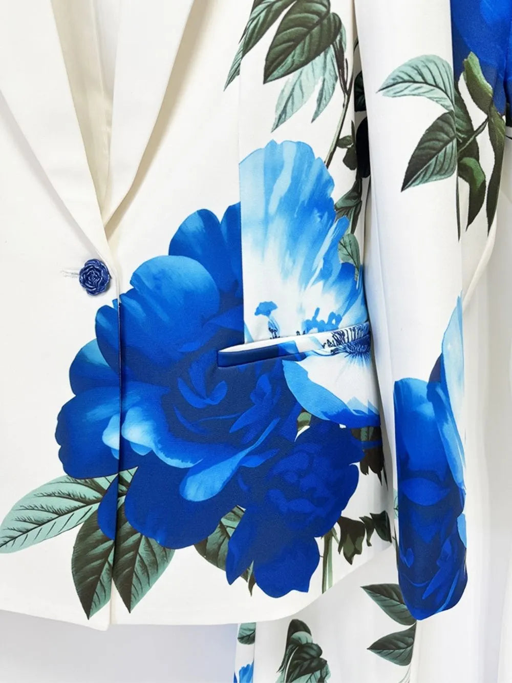 Makiya Flower Printed Blazer Set Flowering Girl
