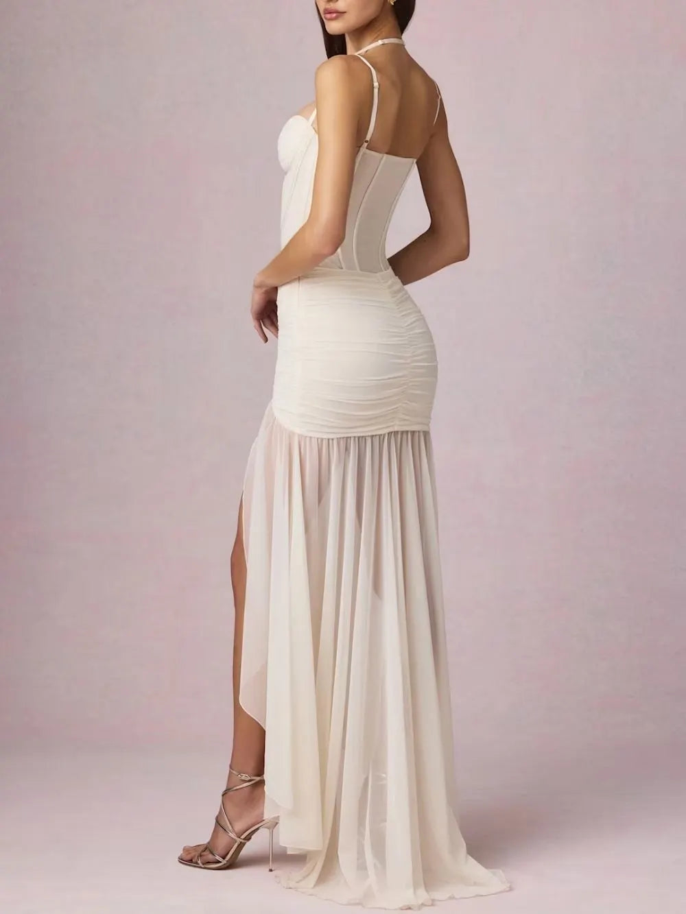 Maral White Corset Maxi Dress Flowering Girl