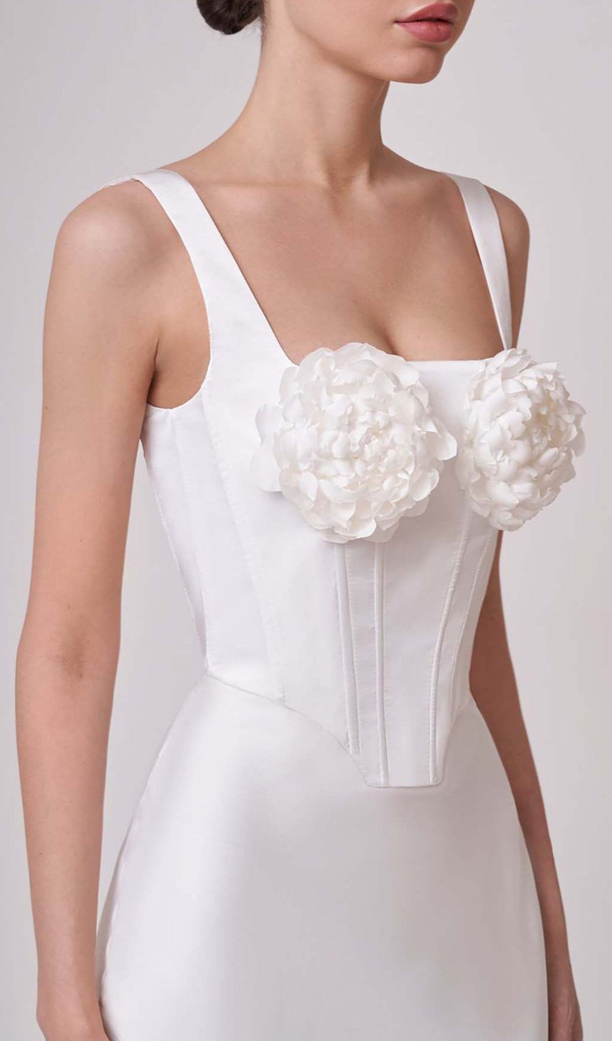 Roses Embelished Corset Two Pieces Set Flowering Girl
