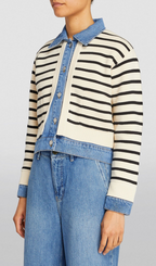 LAYERED LOOK STRIPED CARDIGAN Flowering Girl