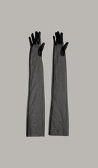 Black Mesh Gloves Flowering Girl