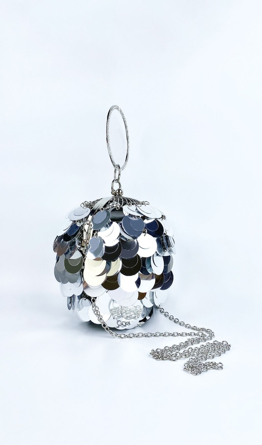 Adaiba Silver Ball Sequin Bag Flowering Girl