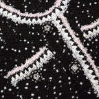 BLACK & WHITE KNIT CARDIGAN Flowering Girl