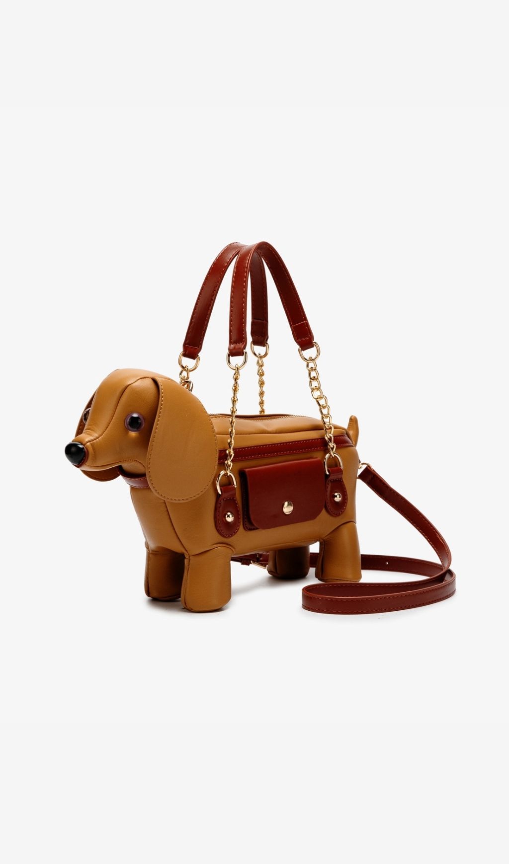Khari Brown Dog-shaped Bag Flowering Girl