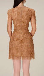 Adri Lace Embroidery Mini Dress Flowering Girl