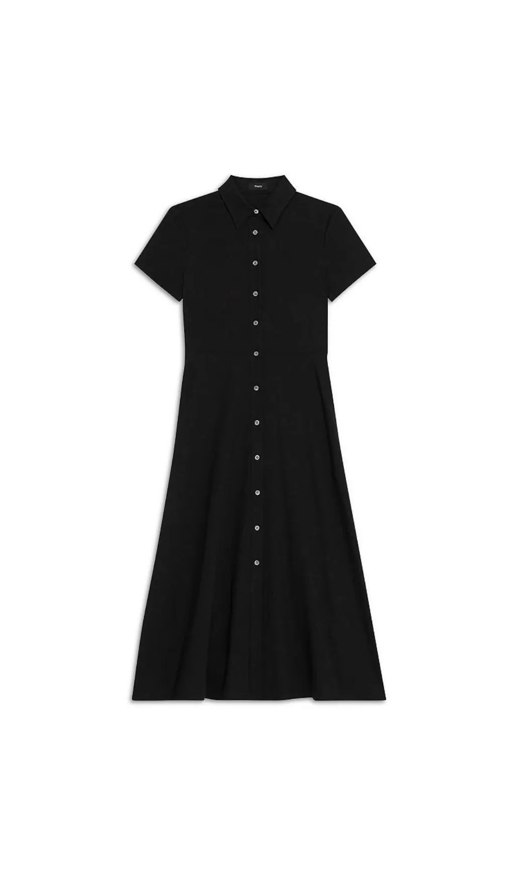 MIDI SHIRTDRESS IN BLACK Flowering Girl