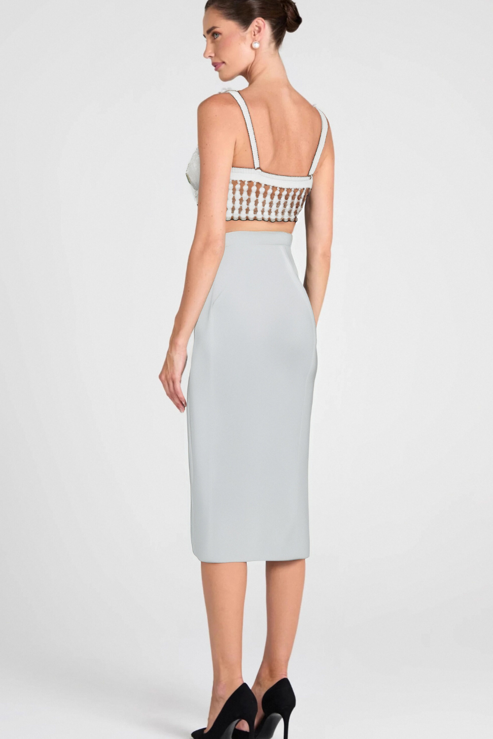 Pearl Embellished Bustier Top Flowering Girl