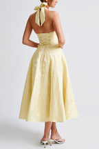 Effie Midi Dress - Lemon Flowering Girl