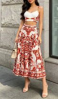 Madrona Printed Two-Piece Set Flowering Girl