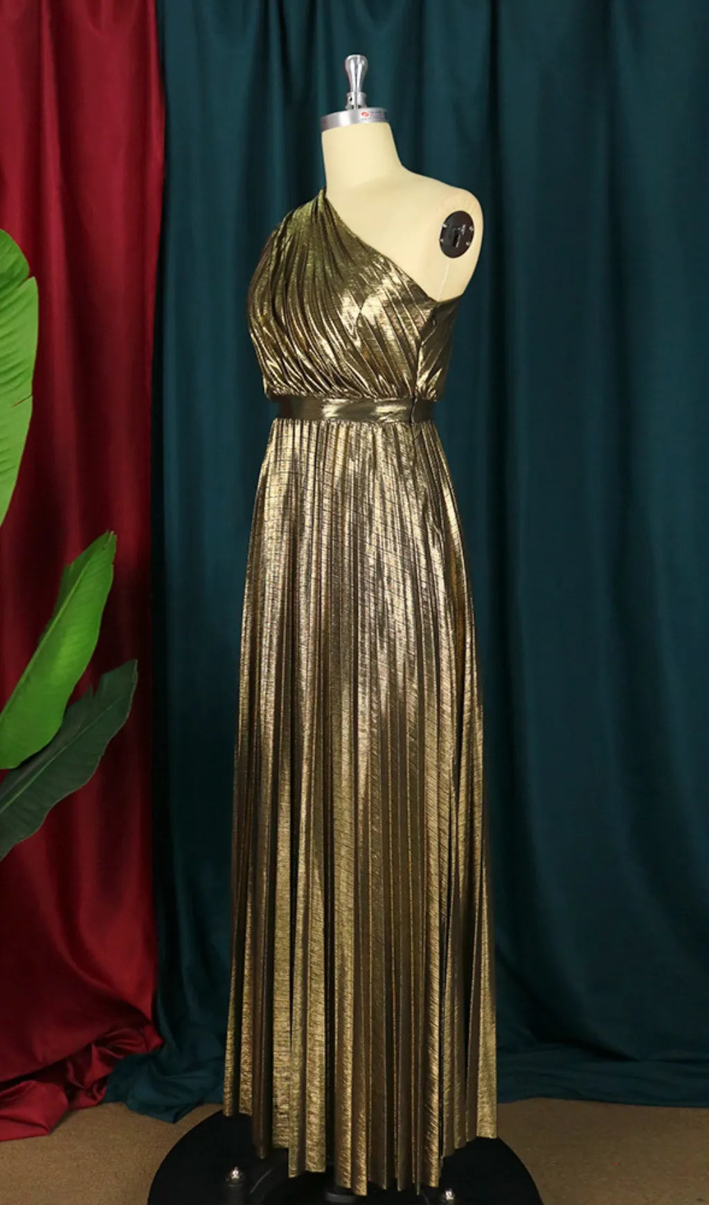 Bahia Gold One Shoulder Maxi Dress Flowering Girl