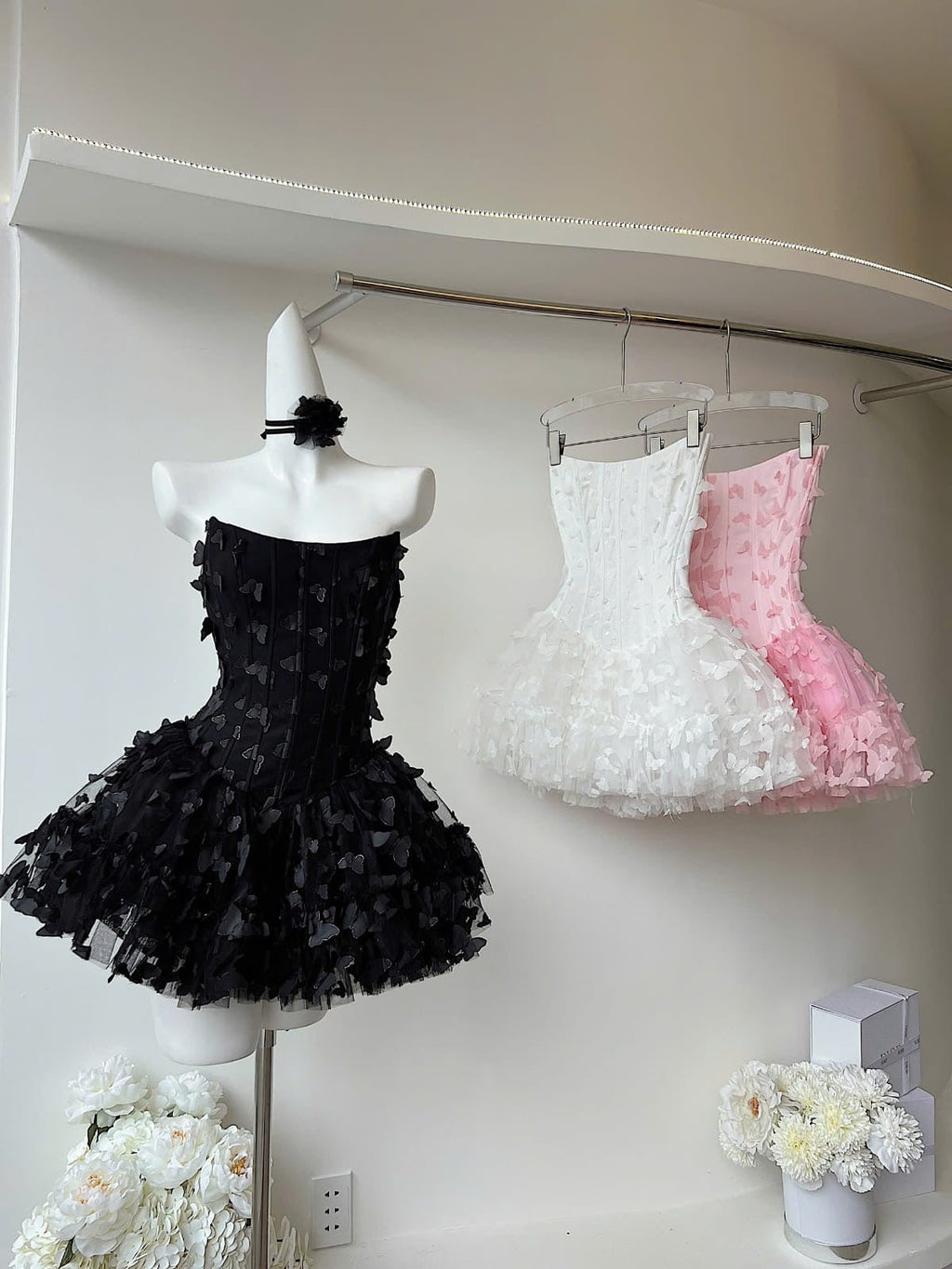 Adara Butterfly Corset Mini Dress Flowering Girl