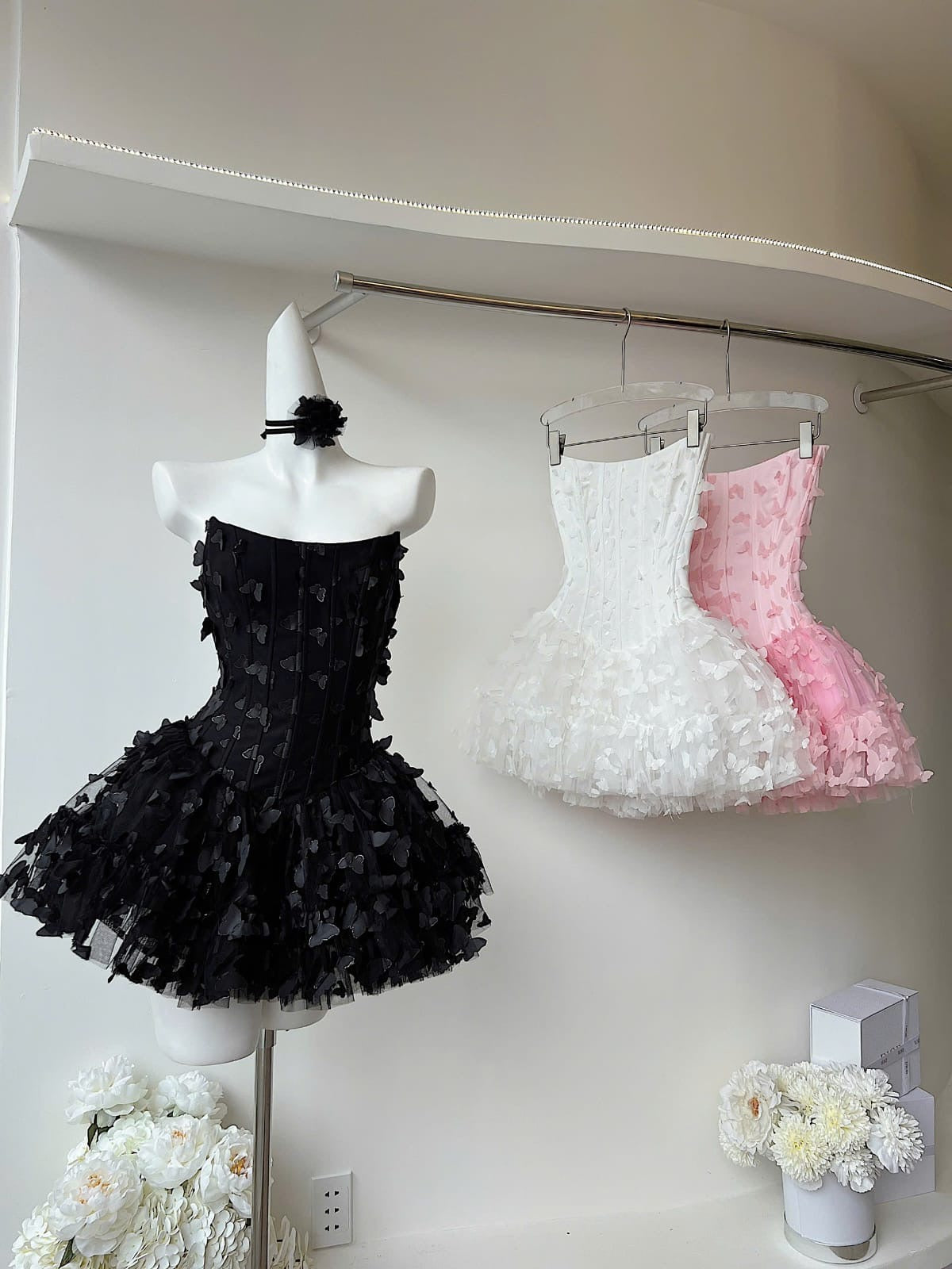 Adara Butterfly Corset Mini Dress Flowering Girl