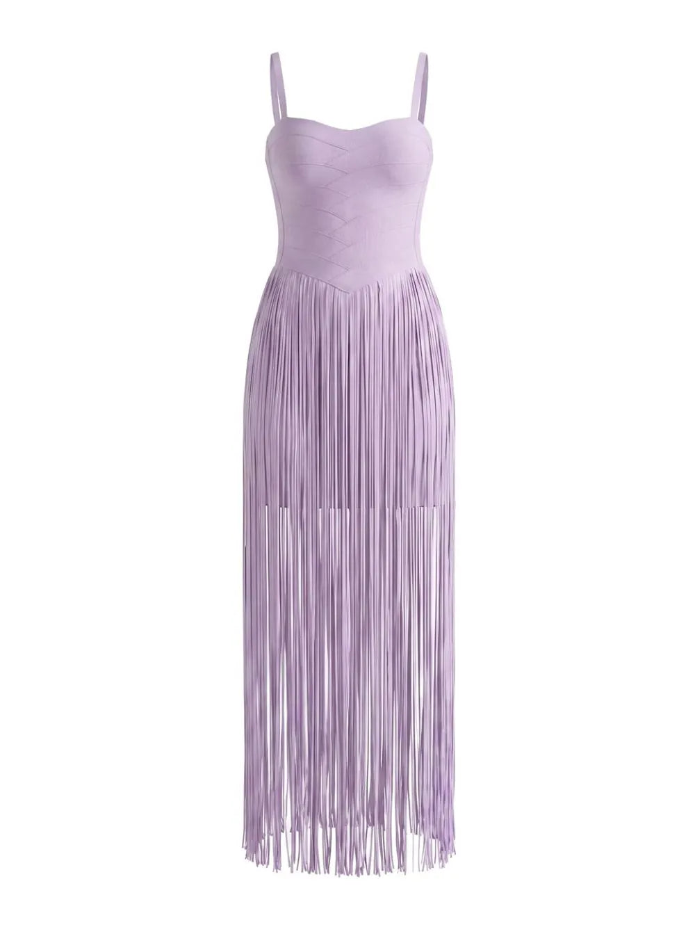 Tassel Detail Maxi Dress Lavender Flowering Girl