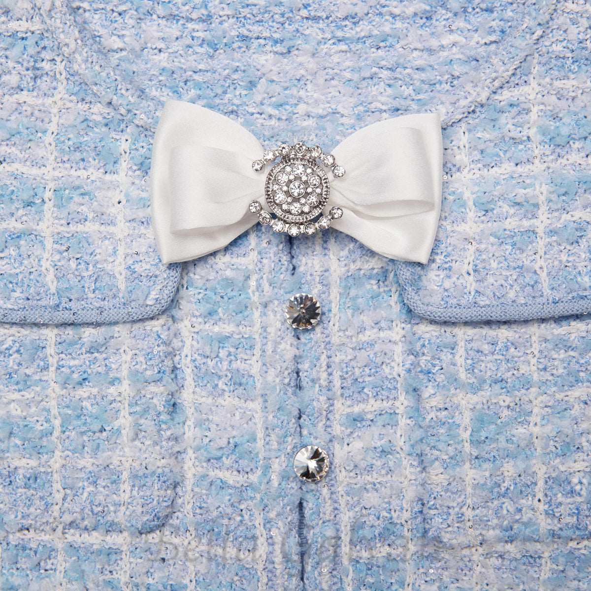 check knit mini dress in blue Flowering Girl