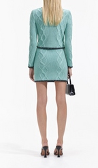 MINT CABLE KNIT MINI SKIRT Flowering Girl