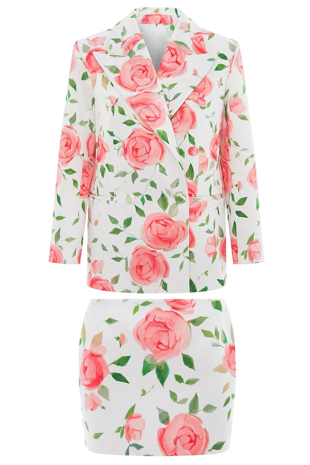 Azaria Floral Printed Blazer Set Flowering Girl