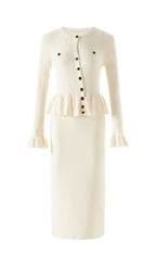 Henson Knit Long Sleeve Midi Dress Flowering Girl