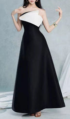 Kiri Strapless Black Maxi Dress Flowering Girl