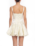 Fenlora Flower Bubble Mini Dress Flowering Girl
