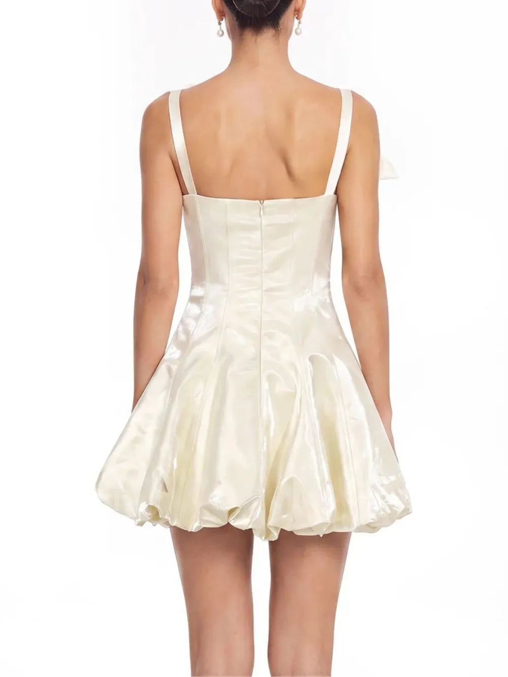 Fenlora Flower Bubble Mini Dress Flowering Girl