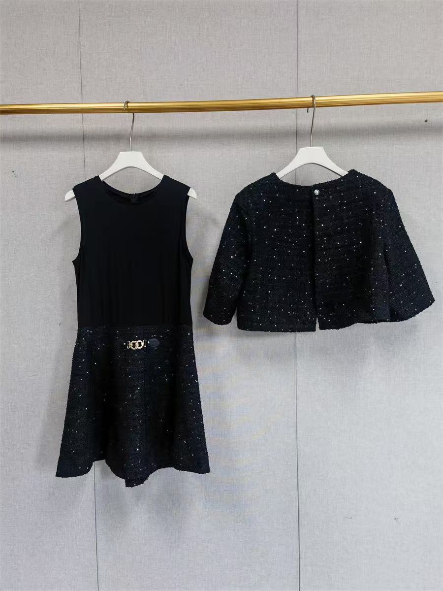 Ridosa Tweed Layered Dress Flowering Girl