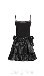 Diamond bow mini dress in black Flowering Girl