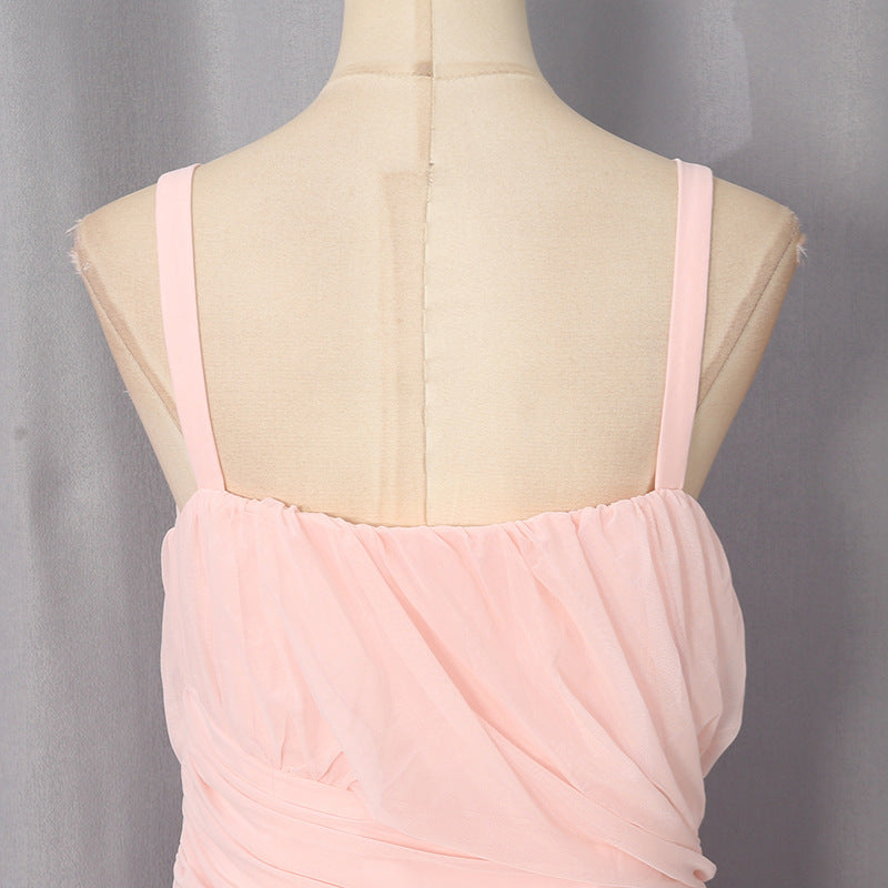Pale Pink Lightweight Jersey Mermaid Gown Flowering Girl