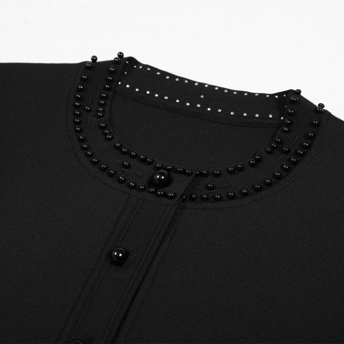 Edie Black Bead Midi Dress & Cardigan Flowering Girl