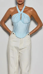 Cynzia Halterneck Corset Top Flowering Girl