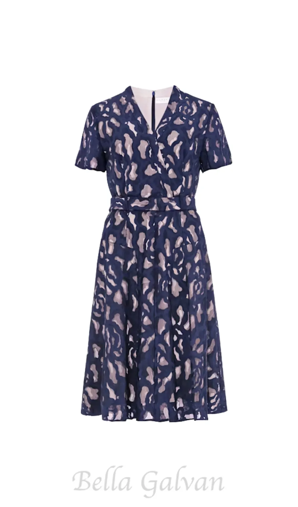 Ennis Lace midi Dress in navy Flowering Girl