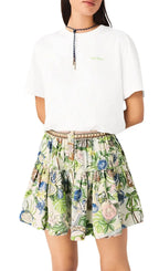 Printed Ruffled Skirt Flowering Girl