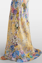 Aether Floral Ruffle Print Maxi Dress Flowering Girl