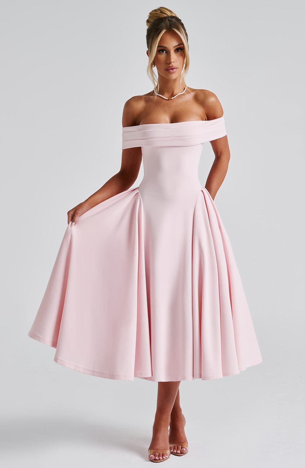 Miranda Midi Dress - Blush Flowering Girl