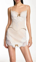 Danyale Spaghetti Lace Satin Skirt Set Flowering Girl