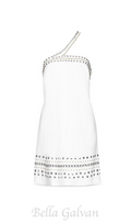 Studded embellished Mini Dress in white Flowering Girl