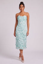 Mint Green Lace Column Dress Flowering Girl