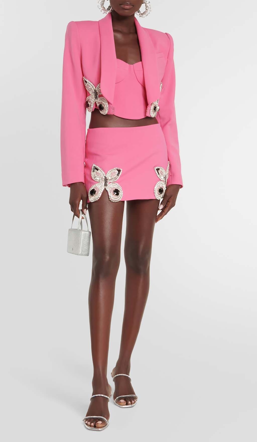 Bow Embellished Crysta Two Piece Set