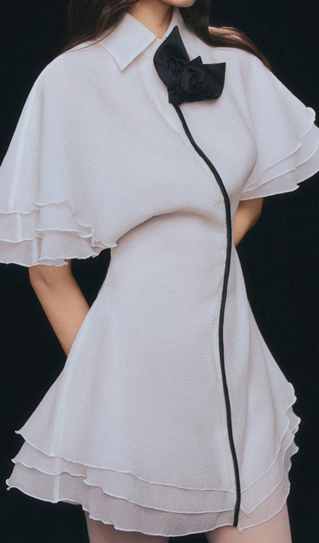 Glenda White Embellished Mini Dress Flowering Girl