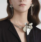 Three-Dimensional Orchid Choker Flowering Girl