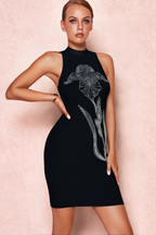Crystal-Embellished Mini Dress Flowering Girl