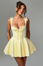 Antonella Mini Dress - Lemon Flowering Girl