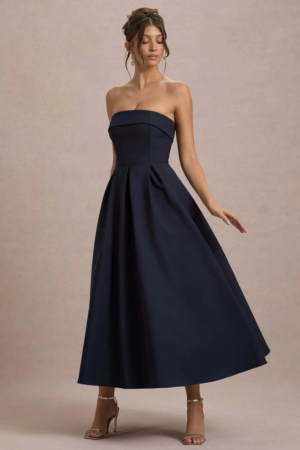 White Bandeau Midi Dress Flowering Girl
