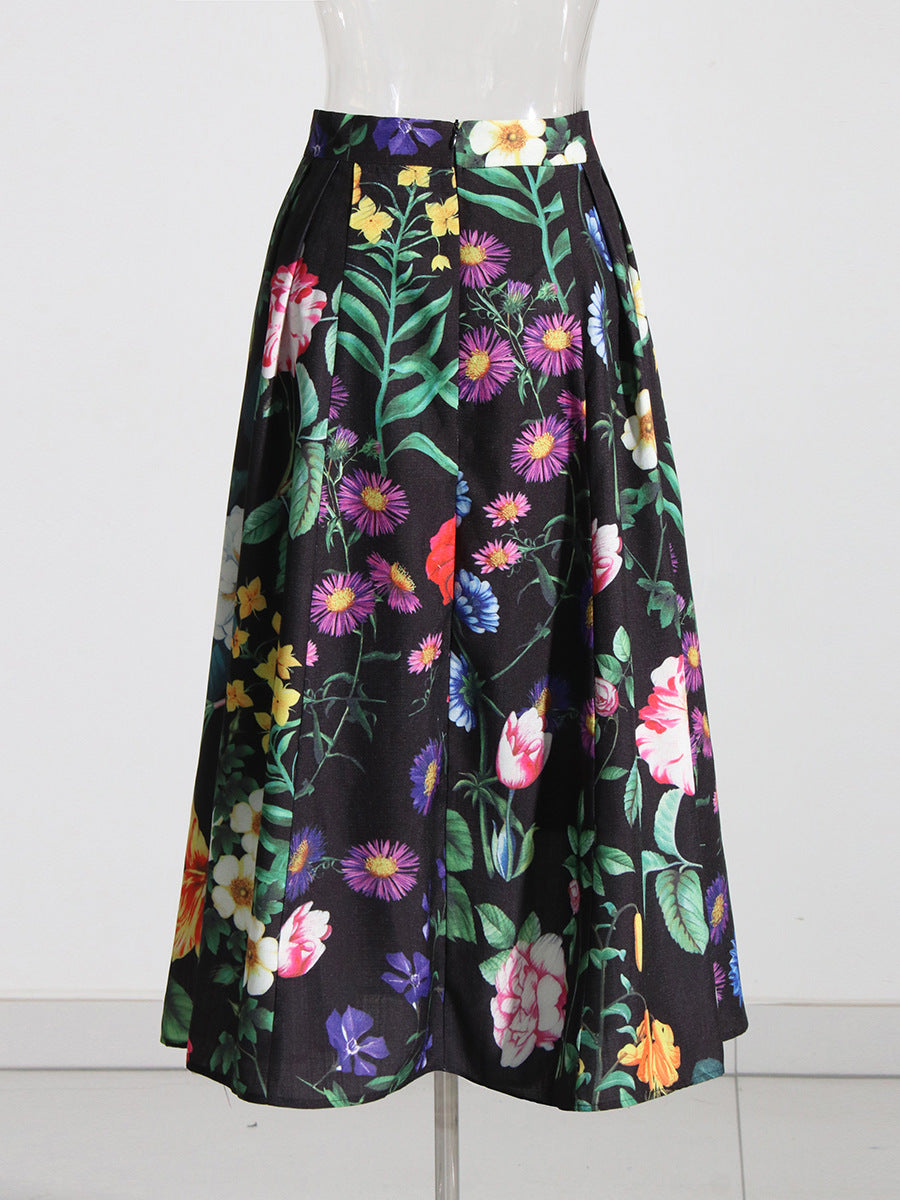 Flower Print Two Pieces Set Flowering Girl